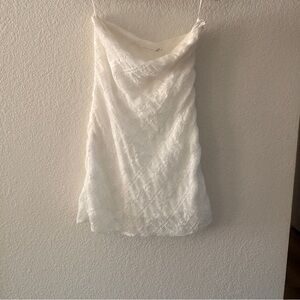 Altar'd State Elegant White Strapless Lace Accent Woman’s Dress SMALL Graduation